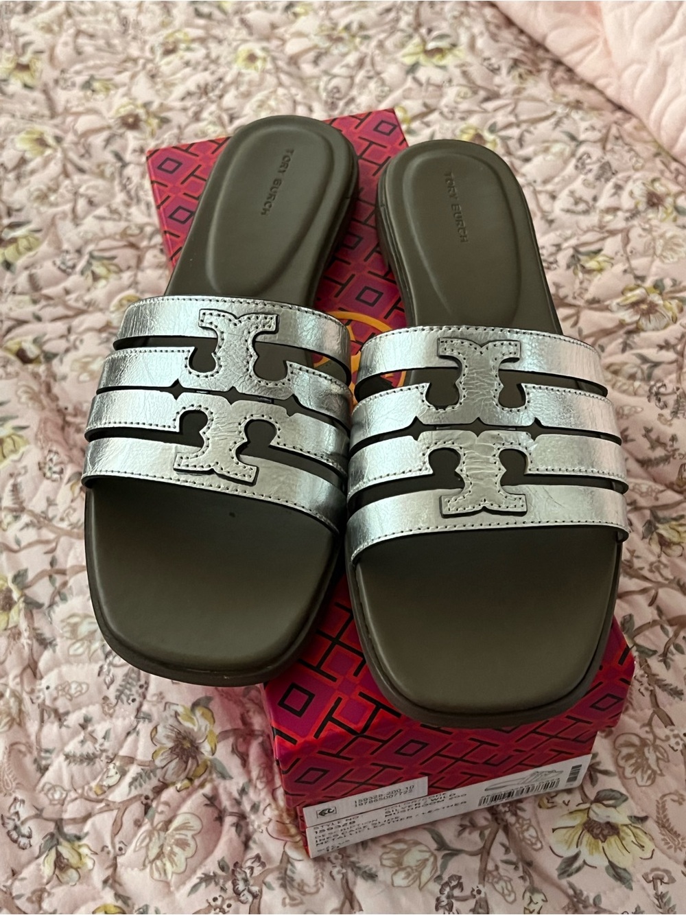 Tory Burch Silver Ines Sandals